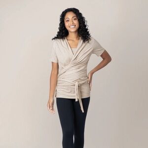 Organic Cotton Skin to Skin Wrap Top - S